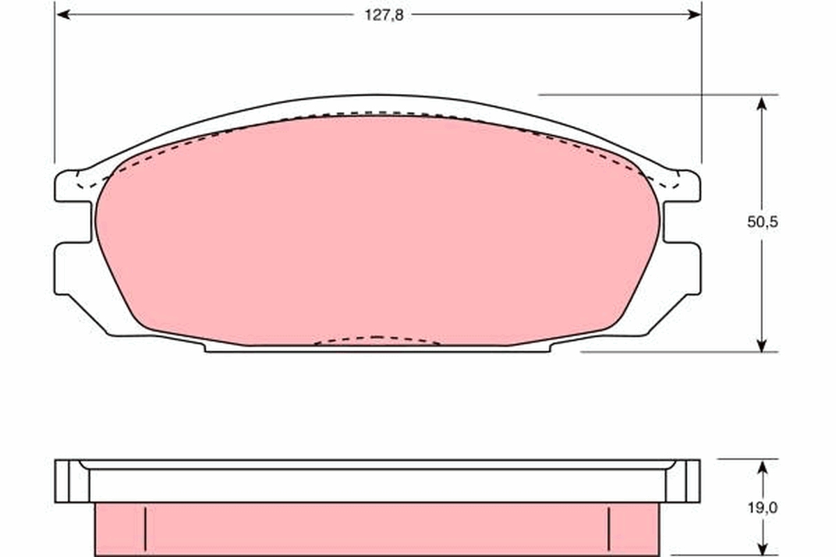 Brake Pad Set, disc brake - GDB745 TRW
