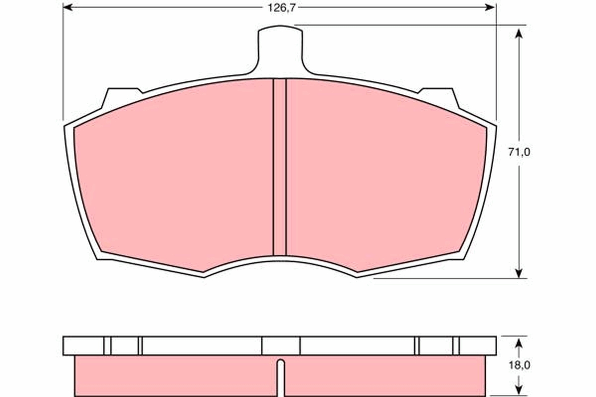 Brake Pad Set, disc brake - GDB760 TRW