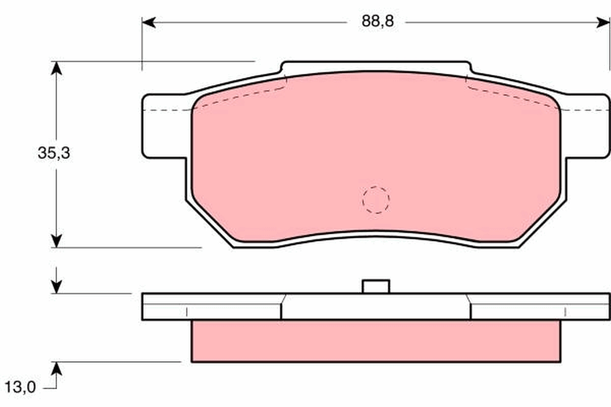Brake Pad Set, disc brake - GDB775 TRW