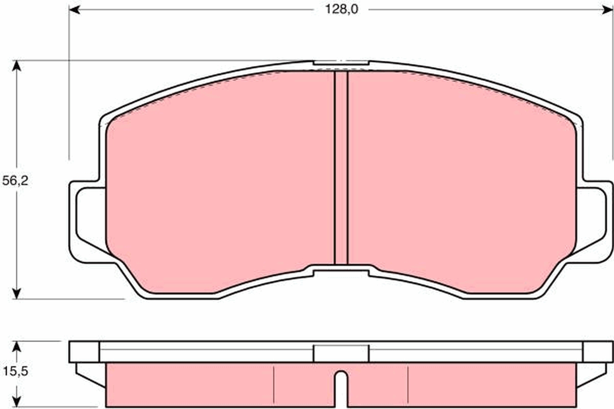 Brake Pad Set, disc brake - GDB785 TRW