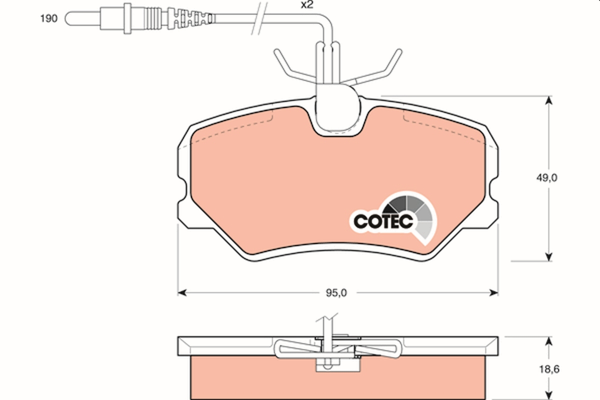 Brake Pad Set, disc brake - GDB793 TRW