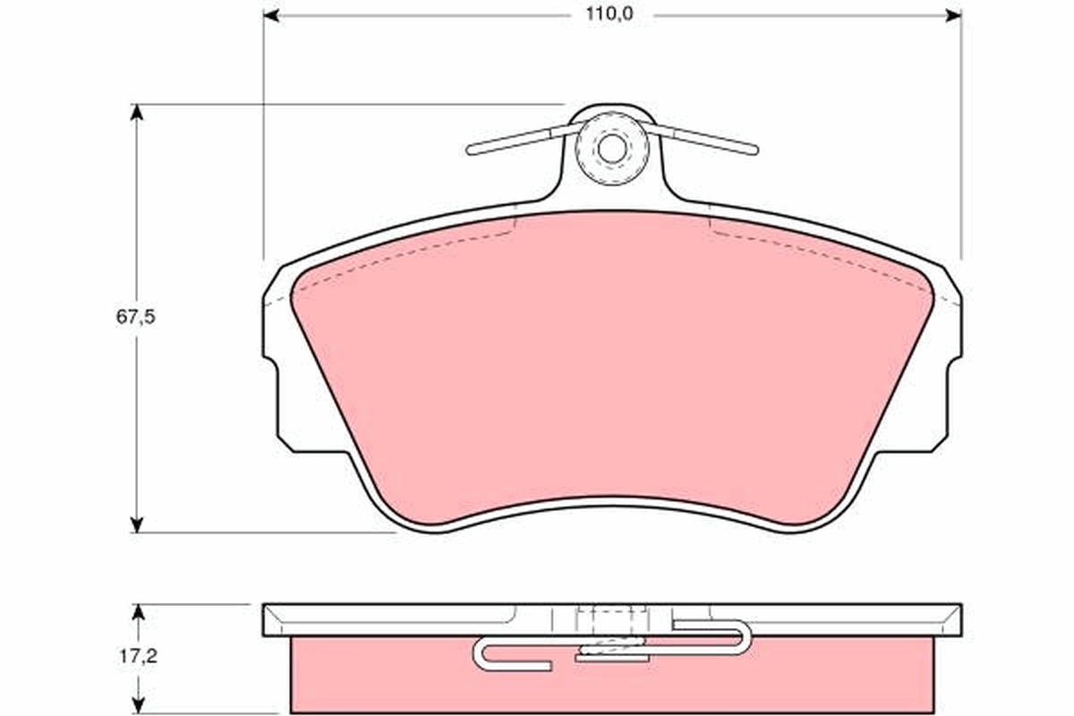 Kit pastiglie freno, Freno a disco - GDB812 TRW