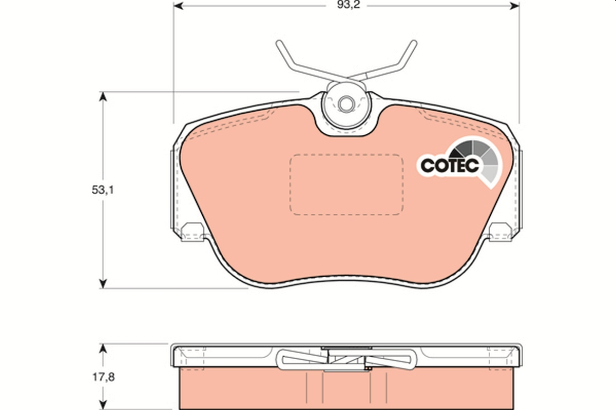 Kit pastiglie freno, Freno a disco - GDB817 TRW