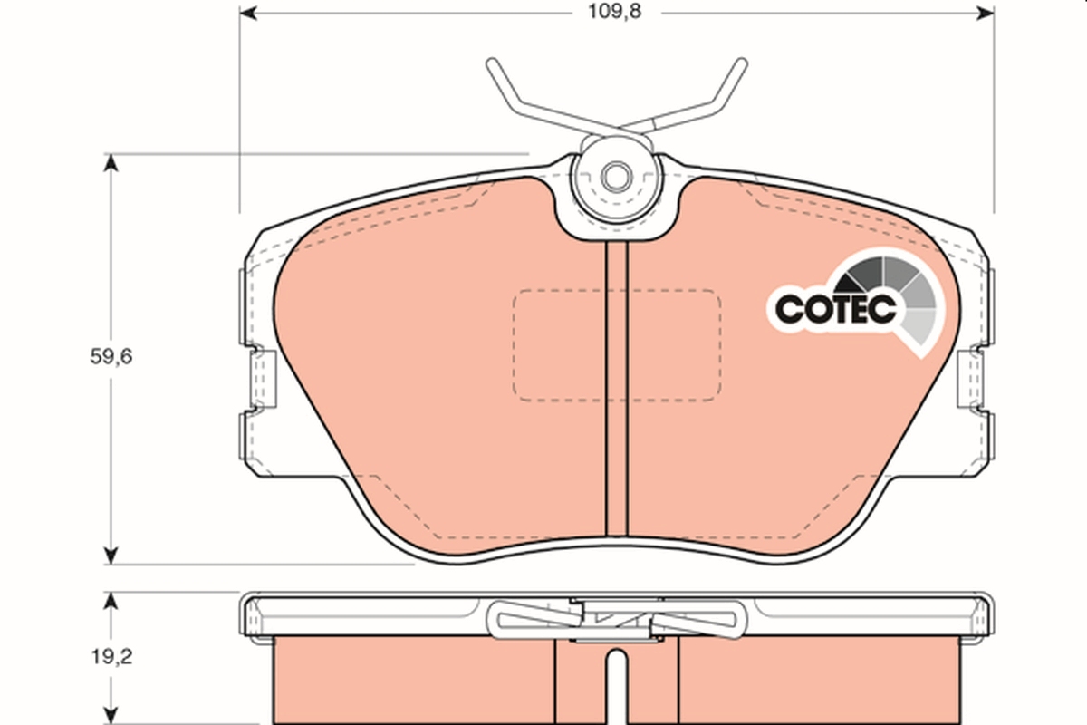 Brake Pad Set, disc brake - GDB818 TRW