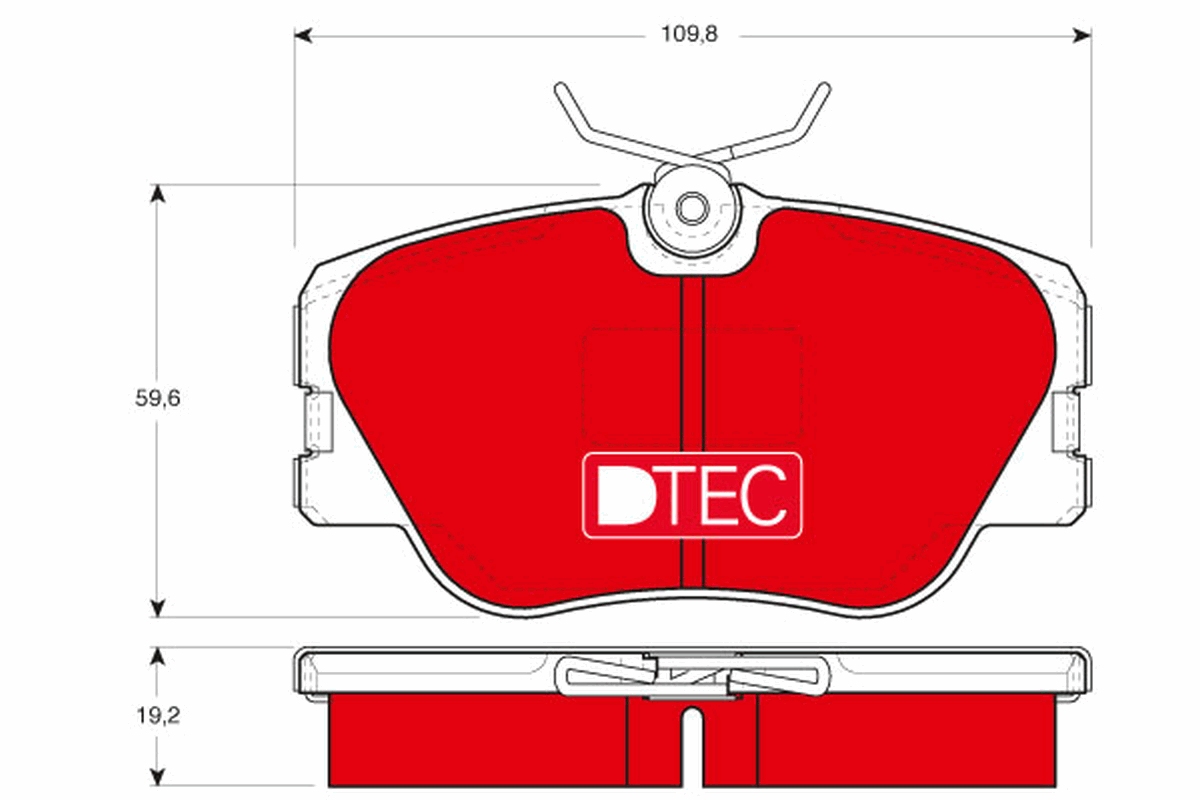 Brake Pad Set, disc brake - GDB818DTE TRW