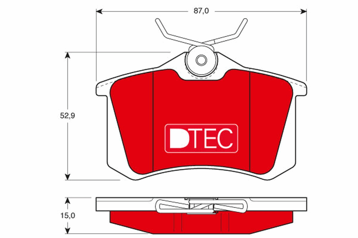 Brake Pad Set, disc brake - GDB823DTE TRW