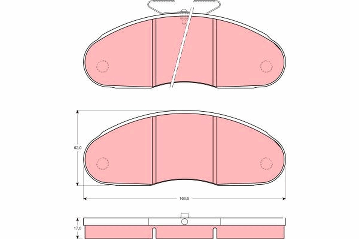 Brake Pad Set, disc brake - GDB827 TRW