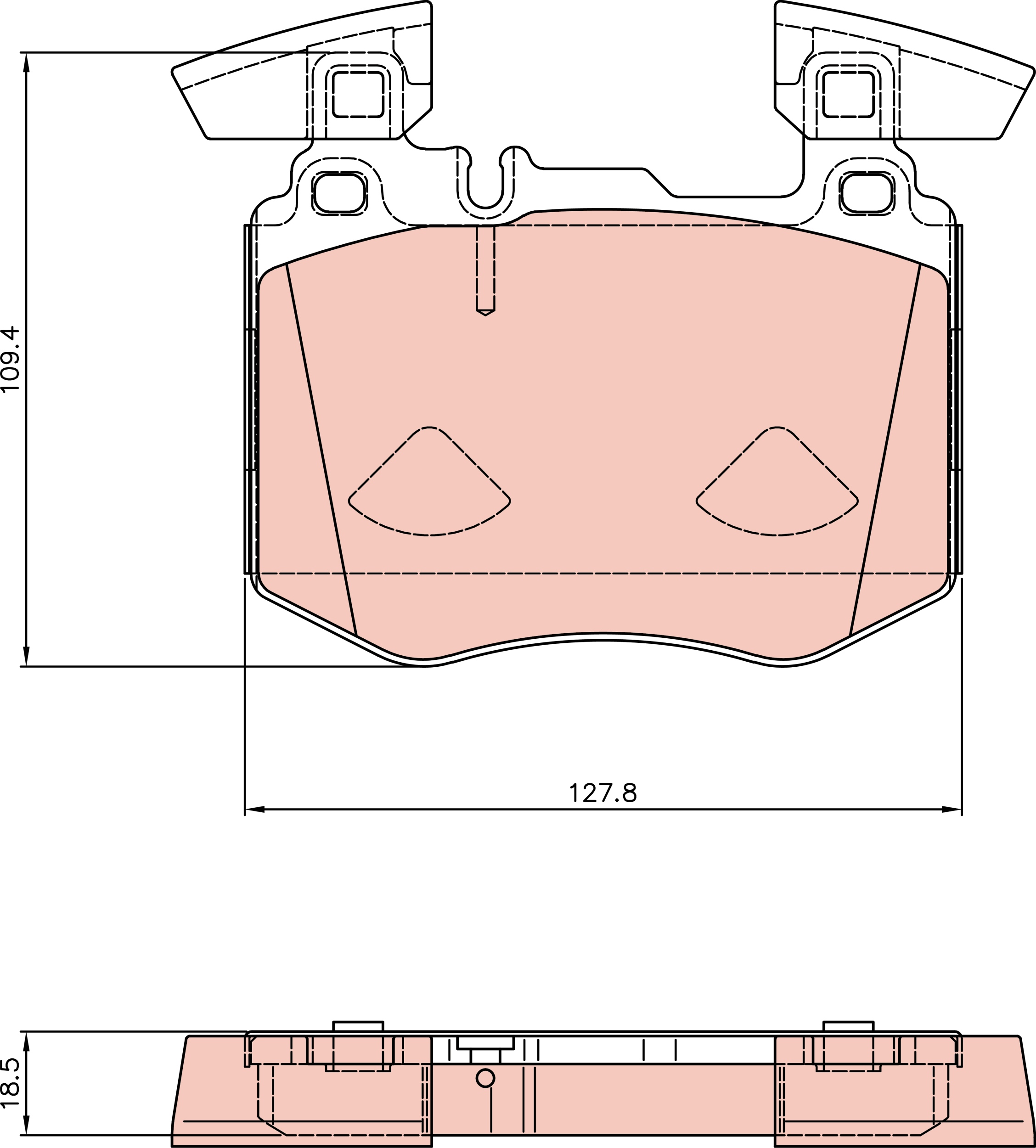 Brake Pad Set, disc brake - GDB8310 TRW
