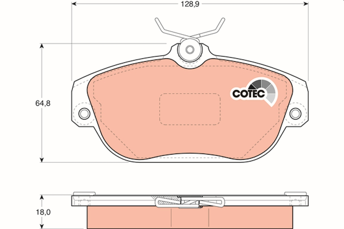 Brake Pad Set, disc brake - GDB837 TRW