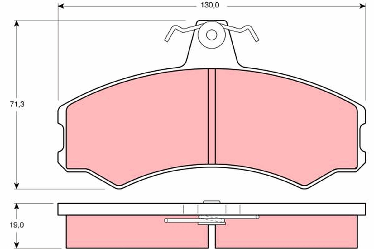 Brake Pad Set, disc brake - GDB846 TRW