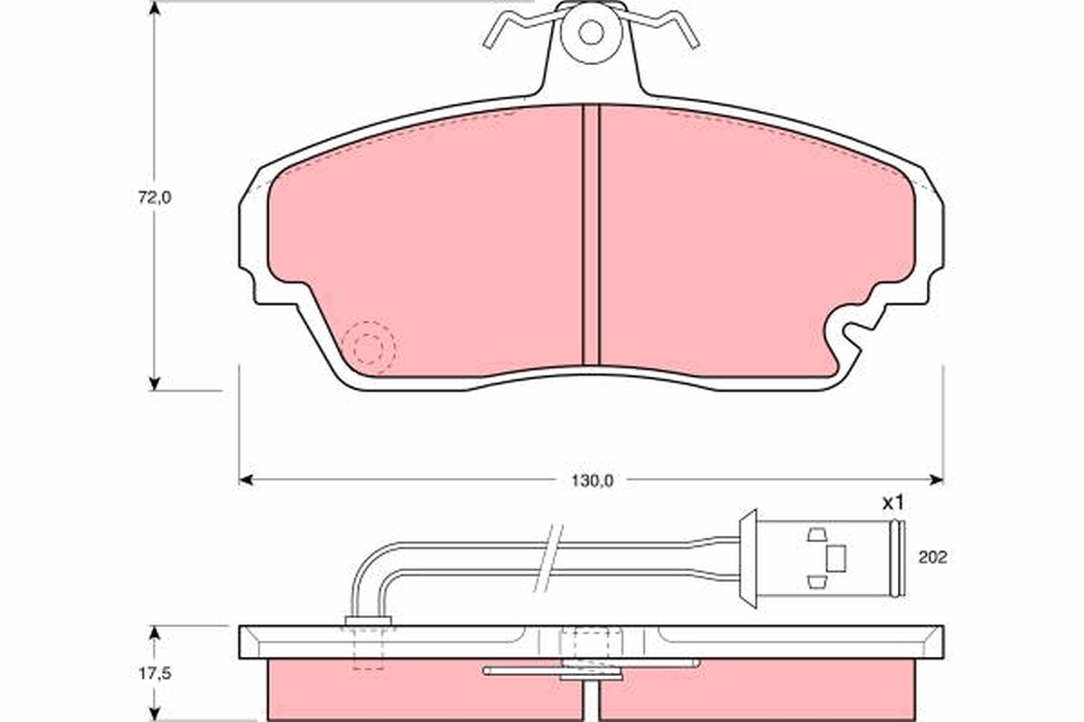 Brake Pad Set, disc brake - GDB851 TRW