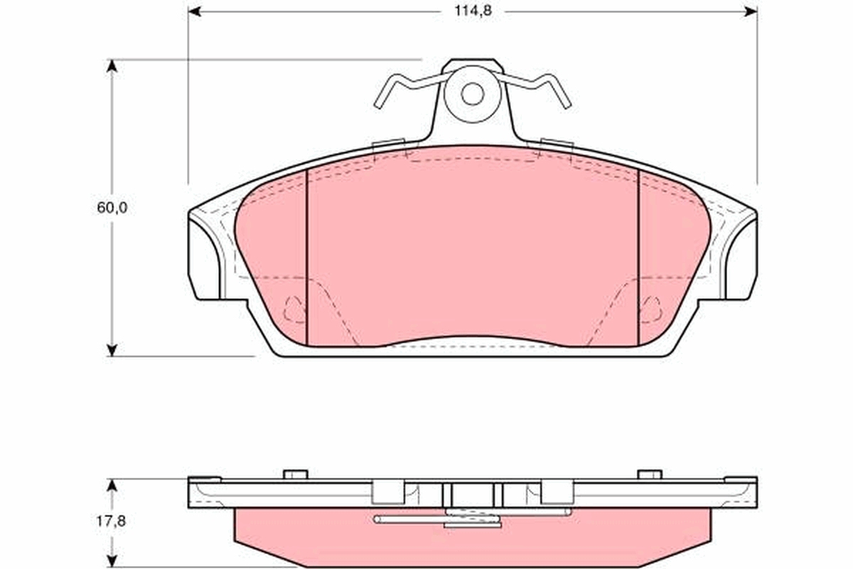 Kit pastiglie freno, Freno a disco - GDB859 TRW
