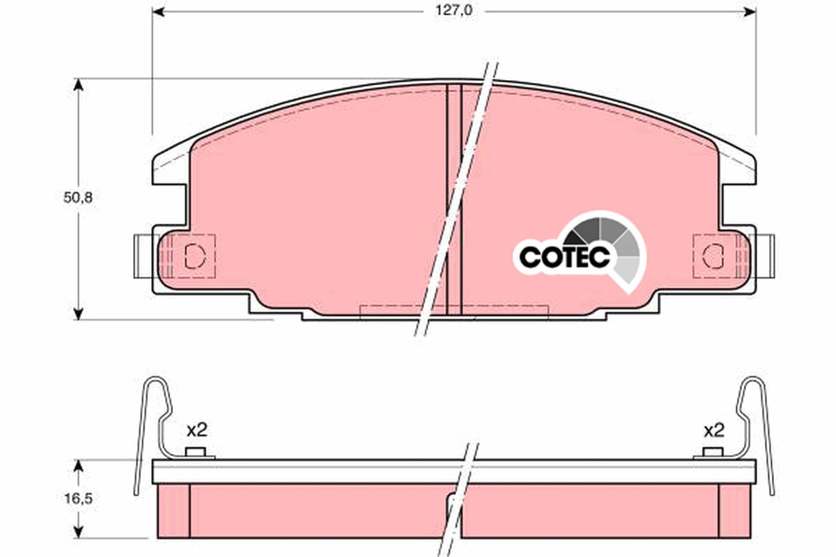 Brake Pad Set, disc brake - GDB870 TRW
