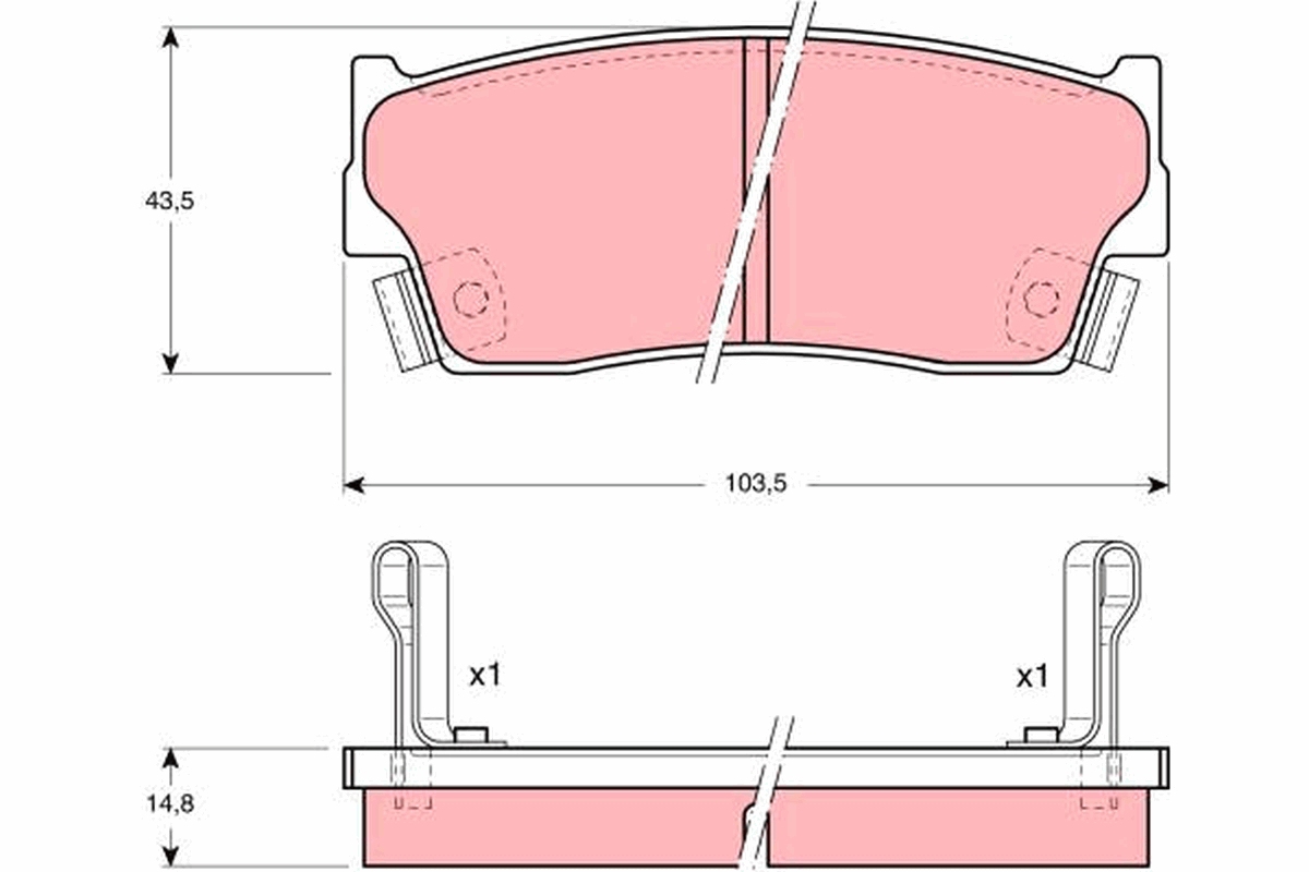 Brake Pad Set, disc brake - GDB885 TRW