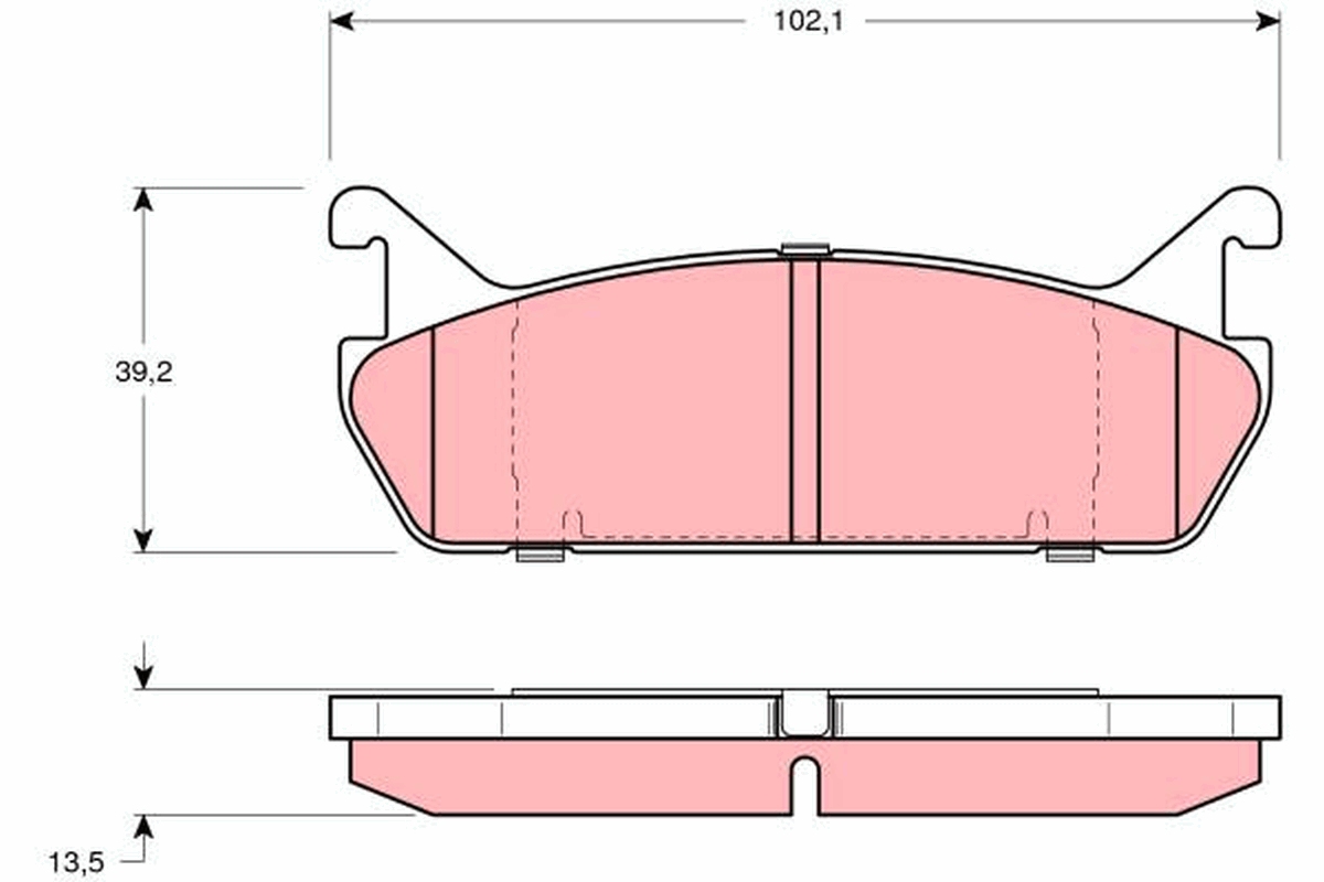Brake Pad Set, disc brake - GDB887 TRW