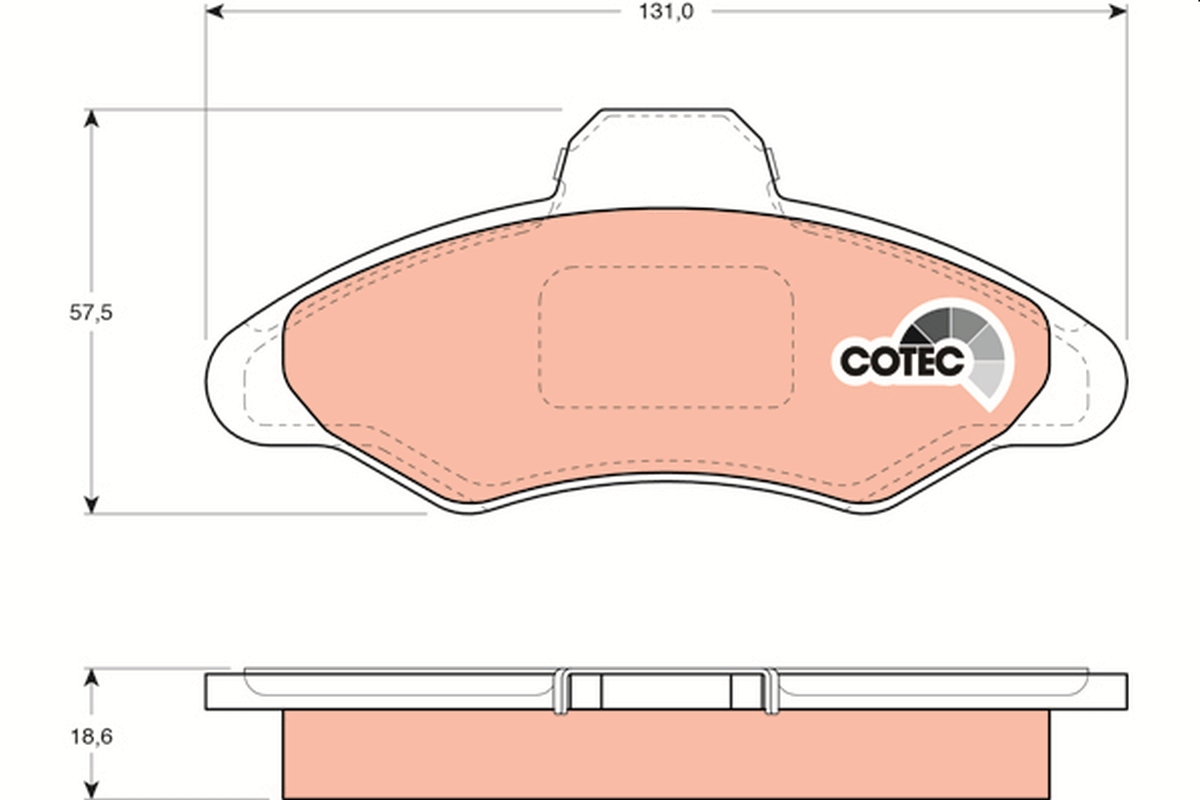 Brake Pad Set, disc brake - GDB897 TRW