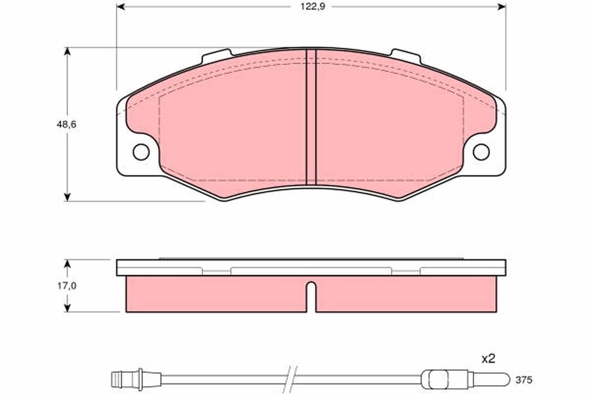 Kit pastiglie freno, Freno a disco - GDB903 TRW