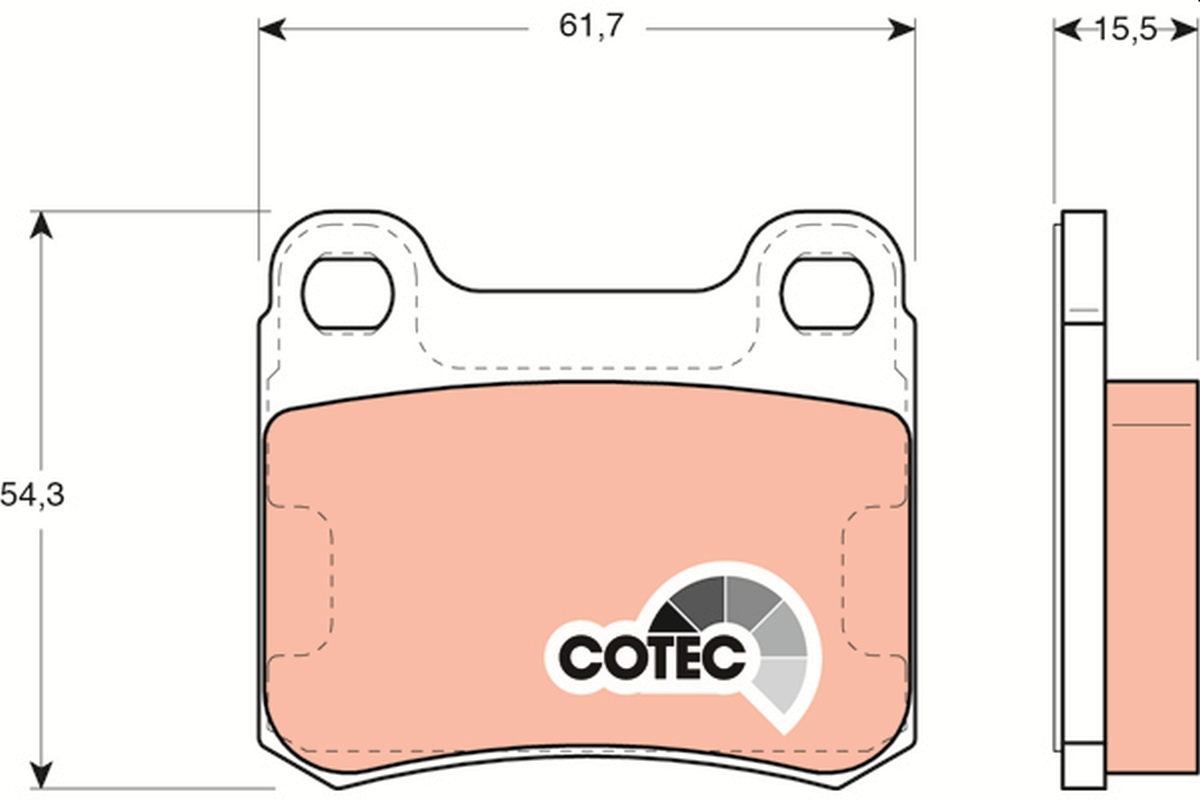 Brake Pad Set, disc brake - GDB911 TRW