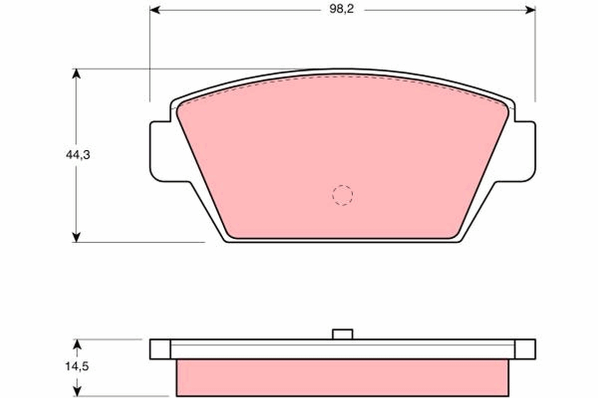 Brake Pad Set, disc brake - GDB945 TRW