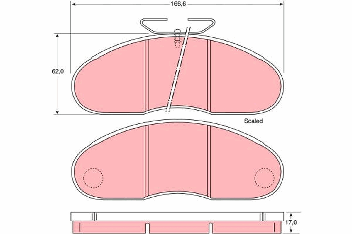 Brake Pad Set, disc brake - GDB948 TRW