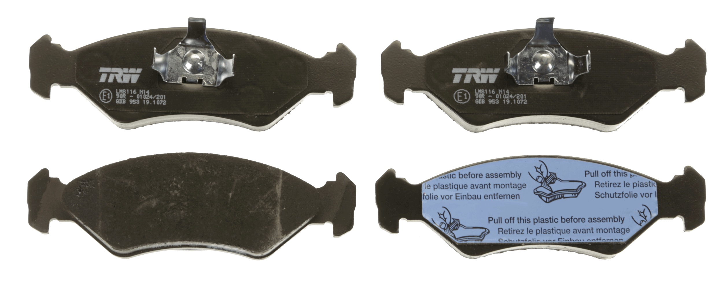 Brake Pad Set, disc brake - GDB953 TRW