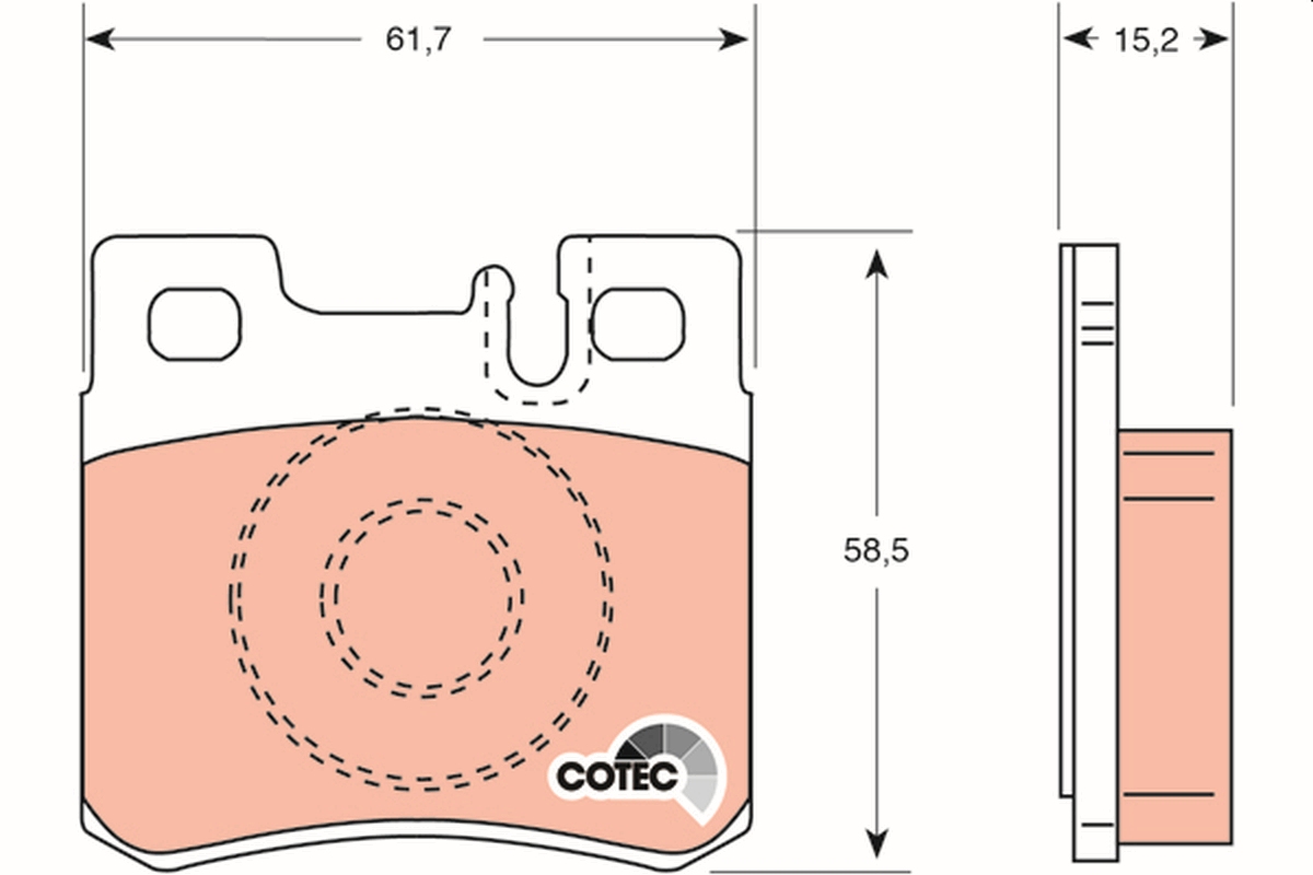 Brake Pad Set, disc brake - GDB987 TRW
