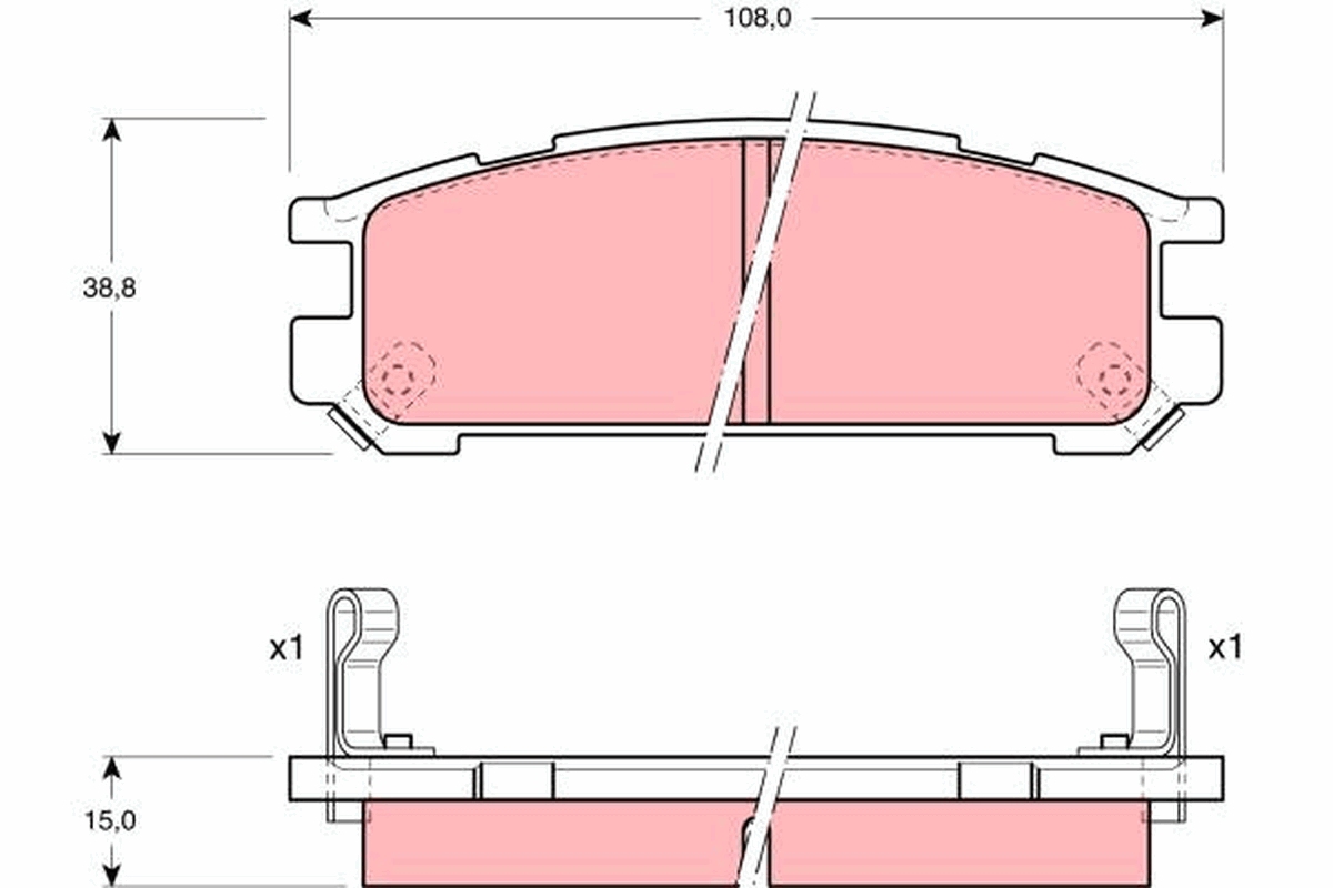 Brake Pad Set, disc brake - GDB990 TRW