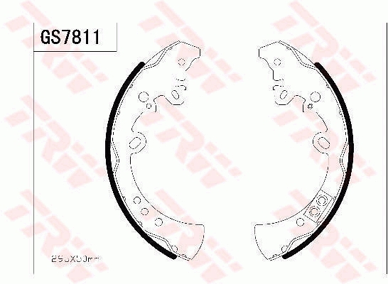 Bremsbackensatz - GS7811 TRW