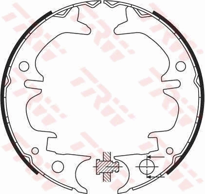 Brake Shoe Set, parking brake - GS8430 TRW
