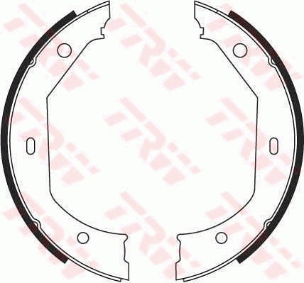 Kit ganasce, Freno stazionamento - GS8656 TRW