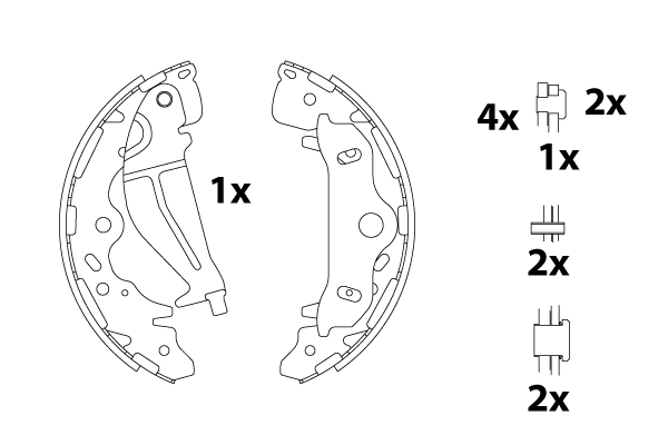 Brake Shoe Set - GS8820 TRW