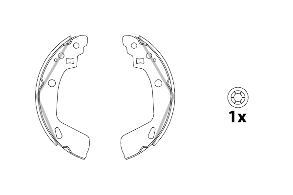Brake Shoe Set, parking brake - GS8865 TRW