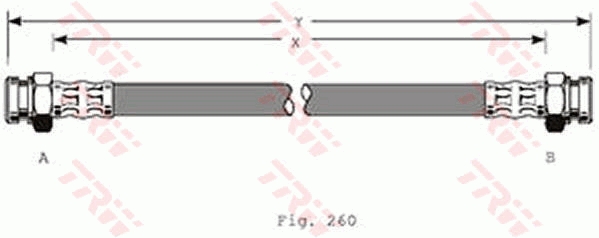 Flessibile del freno - PHA368 TRW