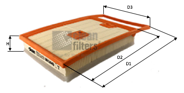 Filtro aria - MA3449 CLEAN FILTERS