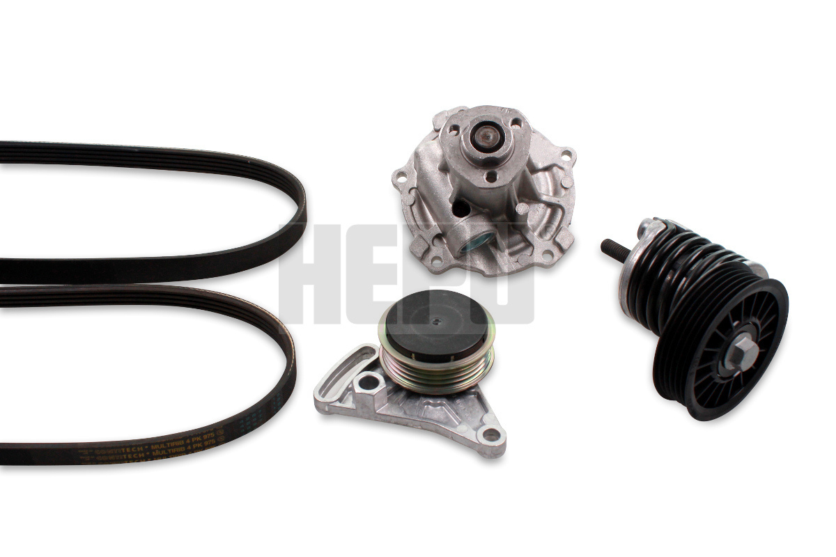Pompa acqua + Kit cinghia Poly V - PK05423 HEPU
