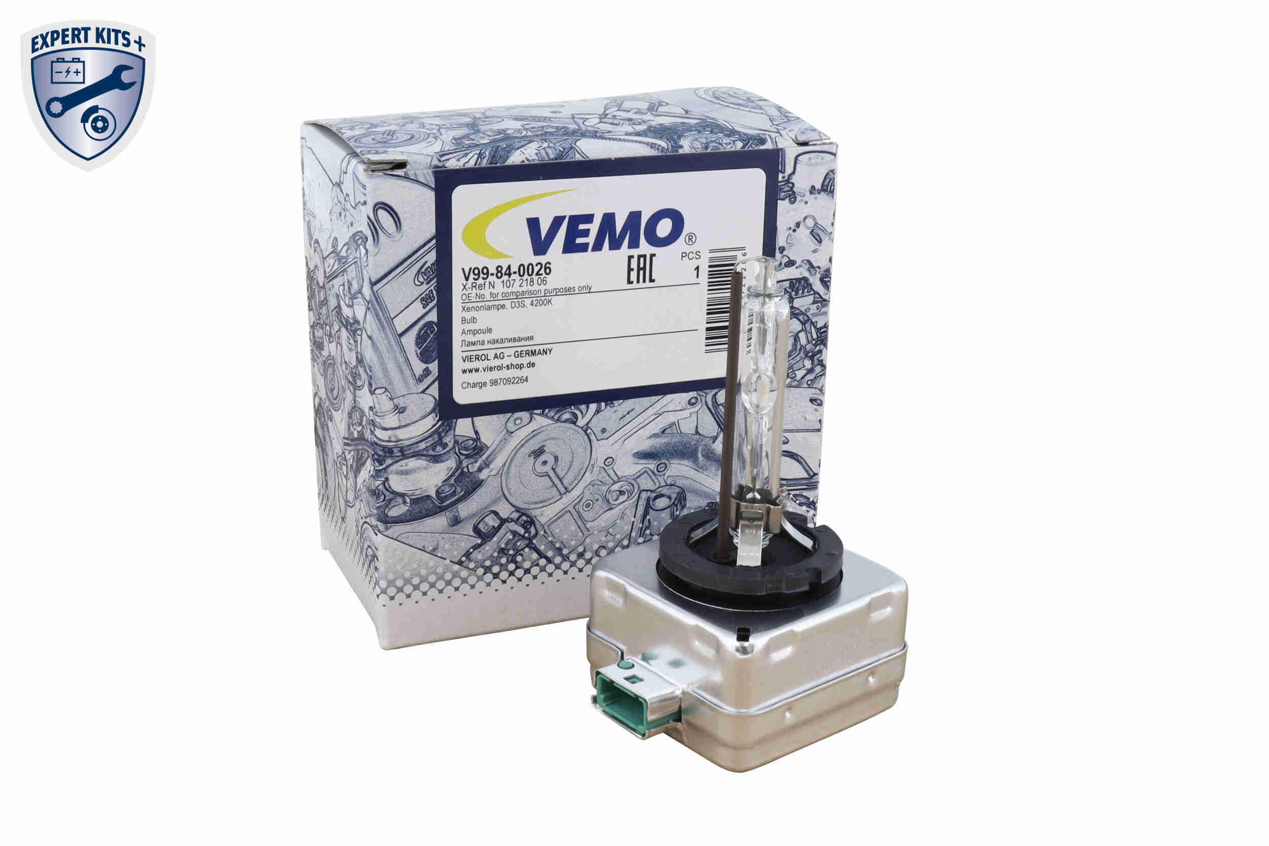 Лампа накаливания, фара дальнего света - V99-84-0026 VEMO