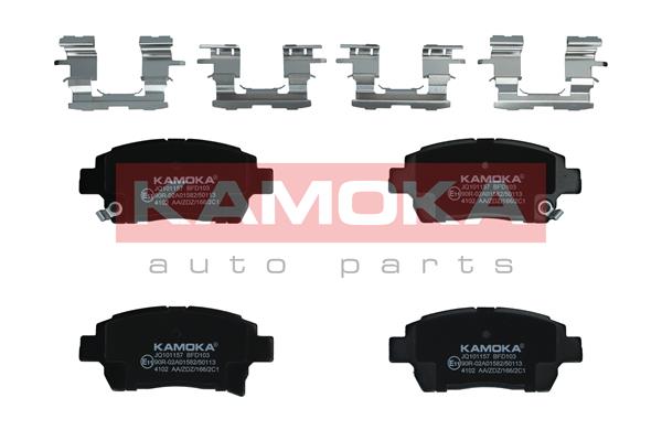 Комплект тормозных колодок, дисковый тормоз - JQ101157 KAMOKA