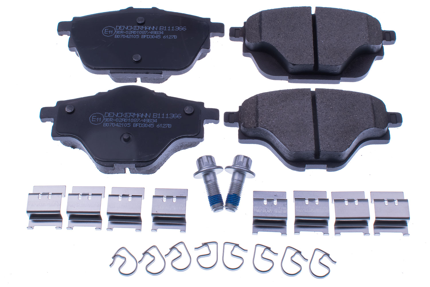 Kit pastiglie freno, Freno a disco - B111366 DENCKERMANN
