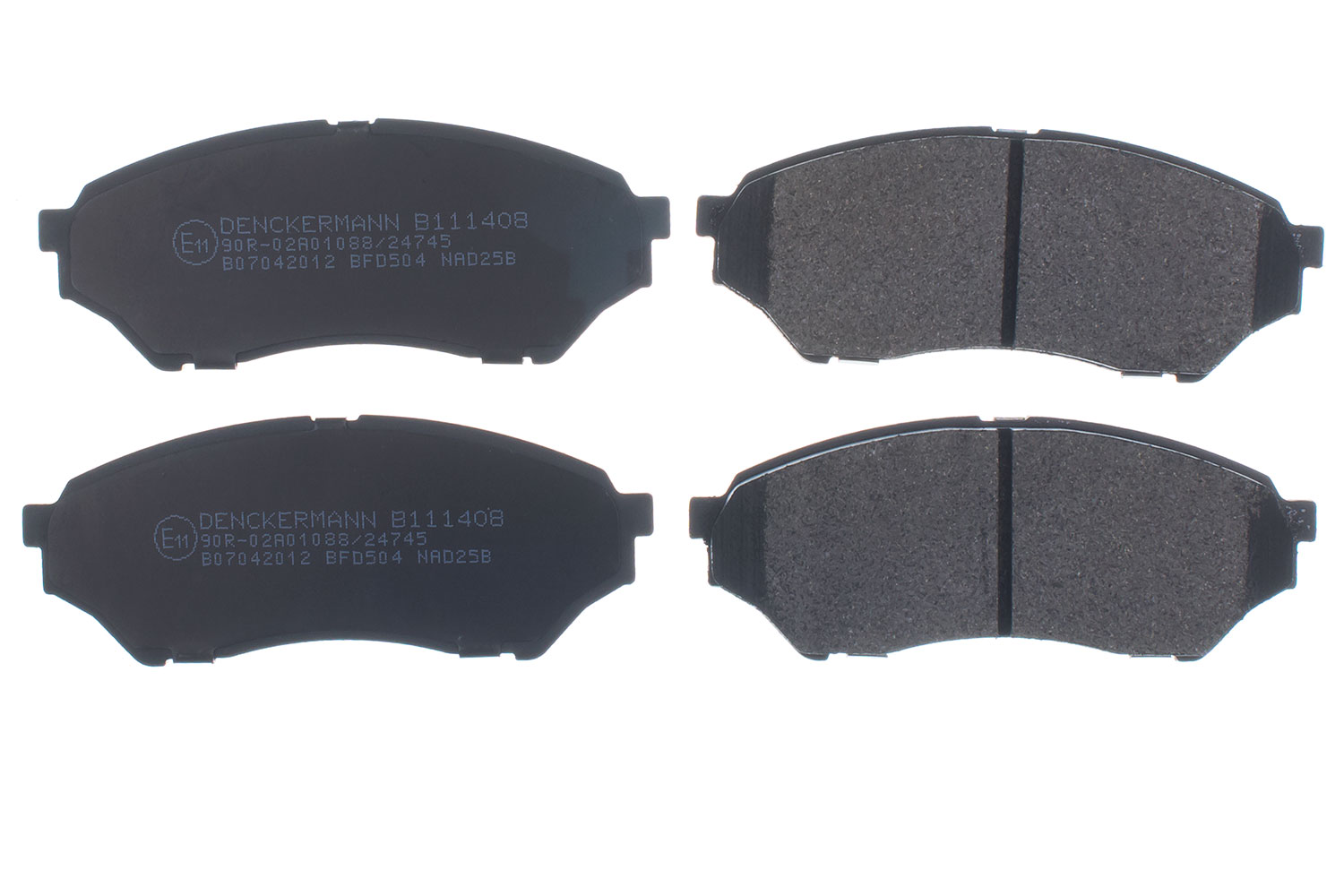 Brake Pad Set, disc brake - B111408 DENCKERMANN