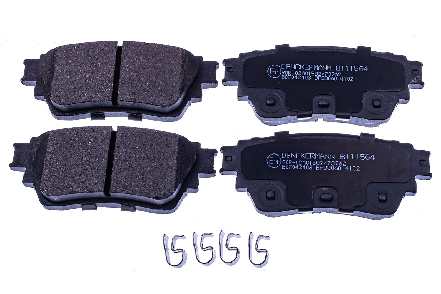 stabdžių trinkelių rinkinys, diskinis stabdys - B111564 DENCKERMANN