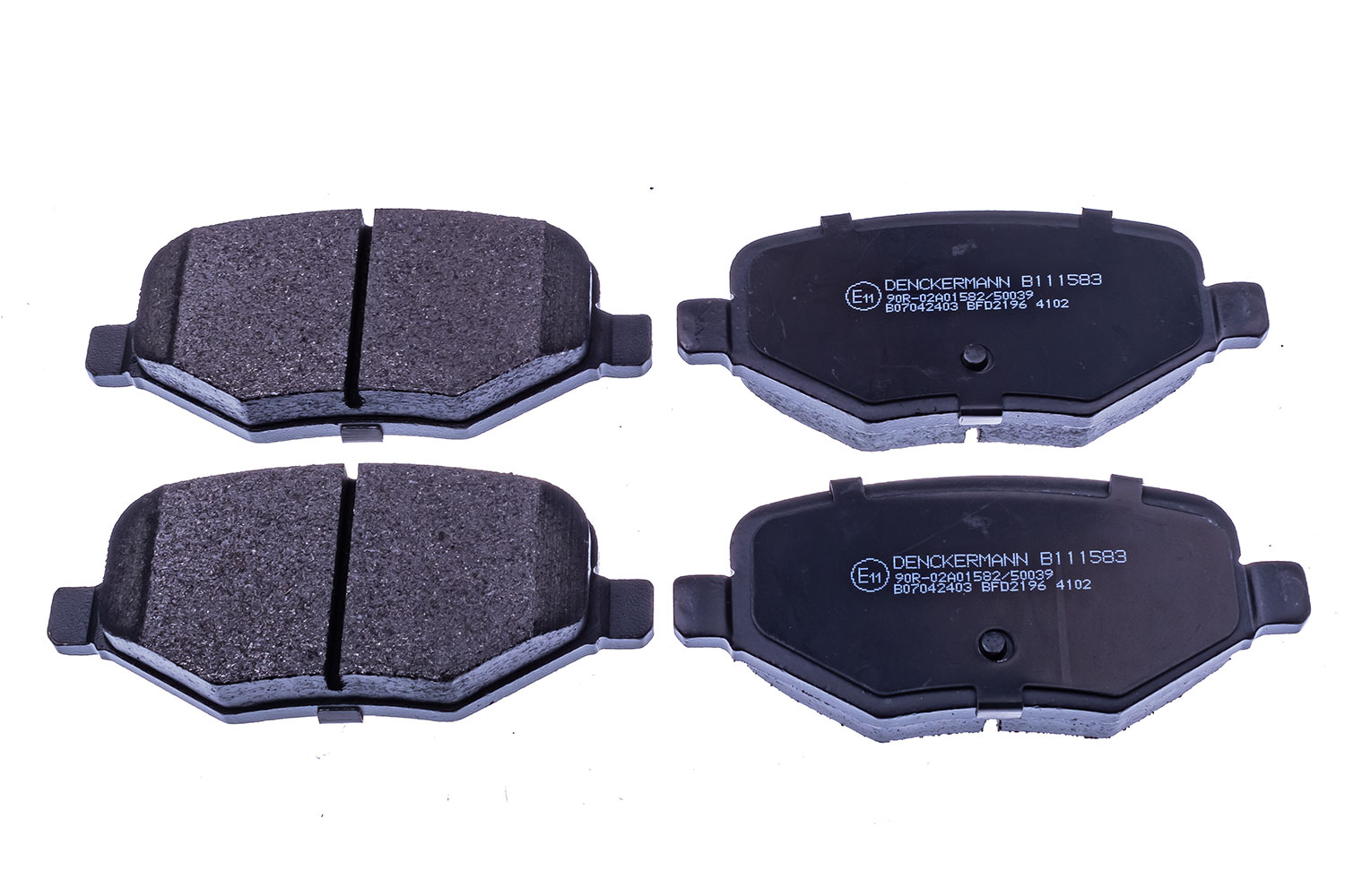 Brake Pad Set, disc brake - B111583 DENCKERMANN