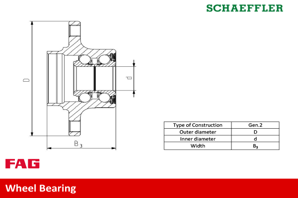 Wheel Bearing Kit - 713 6109 40 Schaeffler FAG