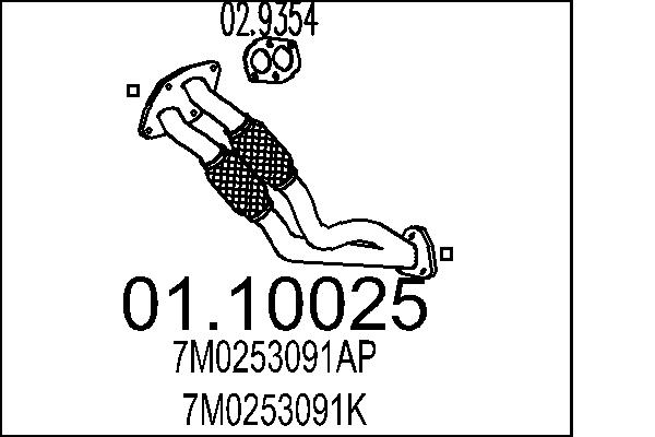 Exhaust Pipe - 01.10025 MTS