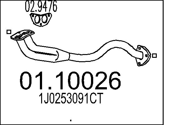 Exhaust Pipe - 01.10026 MTS