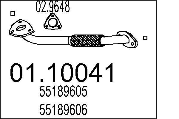 Tubo gas scarico - 01.10041 MTS