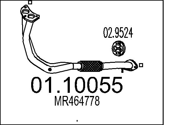 Exhaust Pipe - 01.10055 MTS