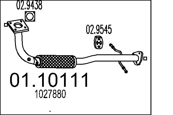 Tubo gas scarico - 01.10111 MTS