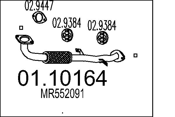 Exhaust Pipe - 01.10164 MTS