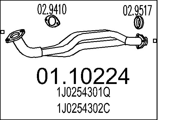 Exhaust Pipe - 01.10224 MTS