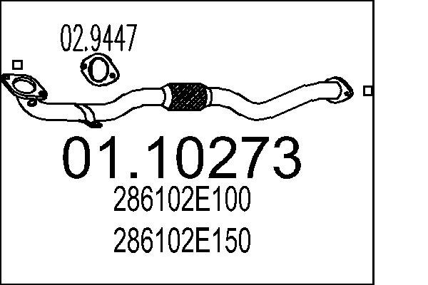 Exhaust Pipe - 01.10273 MTS